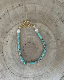  Dana Turquoise + Pearl Bracelet