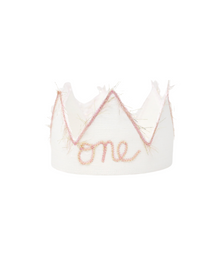  "One" Crown - White/Light Pink