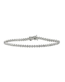  Mini Diamond Bezel Tennis Bracelet - Silver
