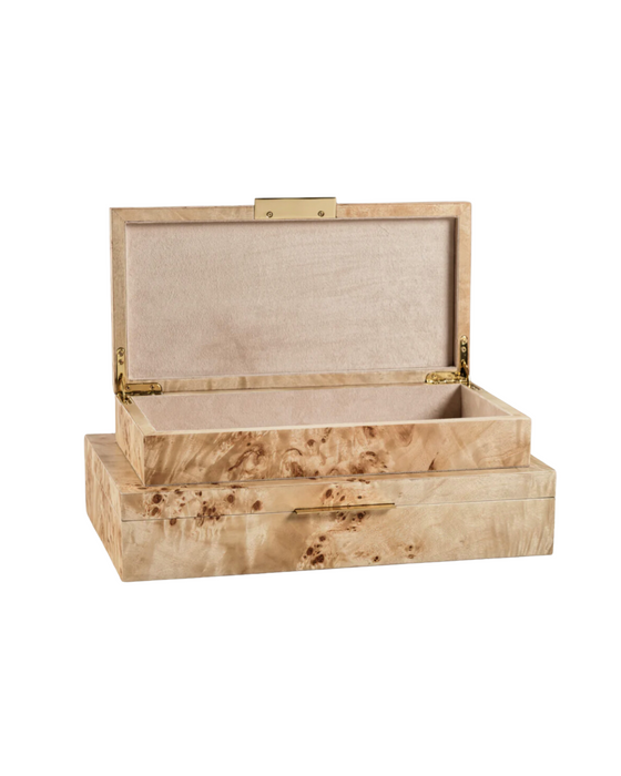 Burl Wood Boxes - 2 Sizes Available