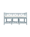 Blue Rattan Bench