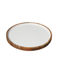  Enamel & Wood Tray