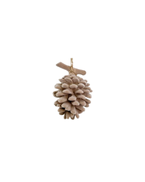 Velvet Taupe Pinecone Ornament