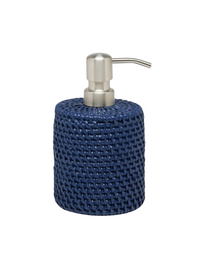  Rattan Soap Pump - Navy