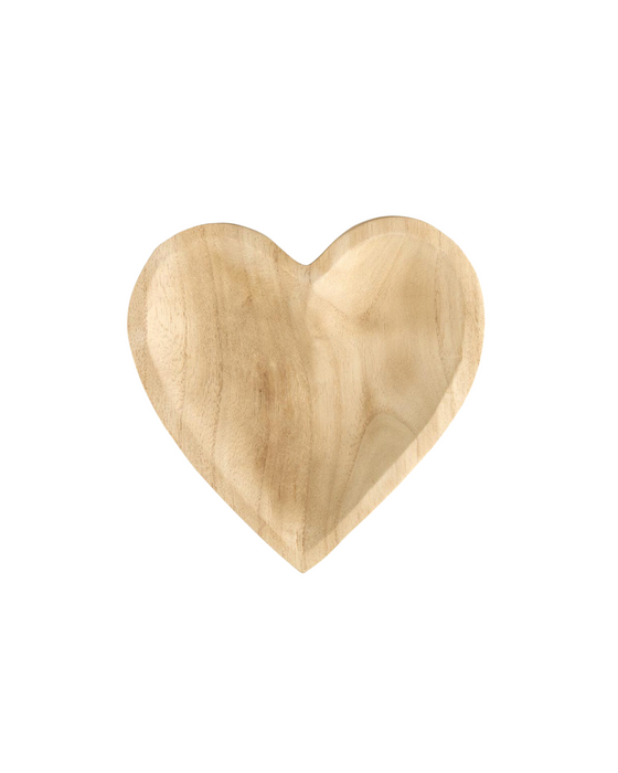 Wood Heart Tray