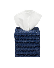  Navy Rattan Tissue Box Cover