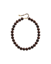 Dark Brown Beaded Necklace