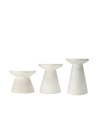 White Stone Candle Holder - 3 Sizes Available
