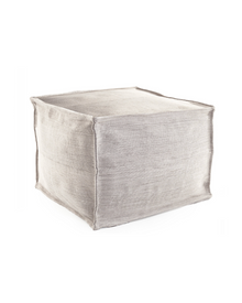  Large Outdoor Pouf - Gray & White