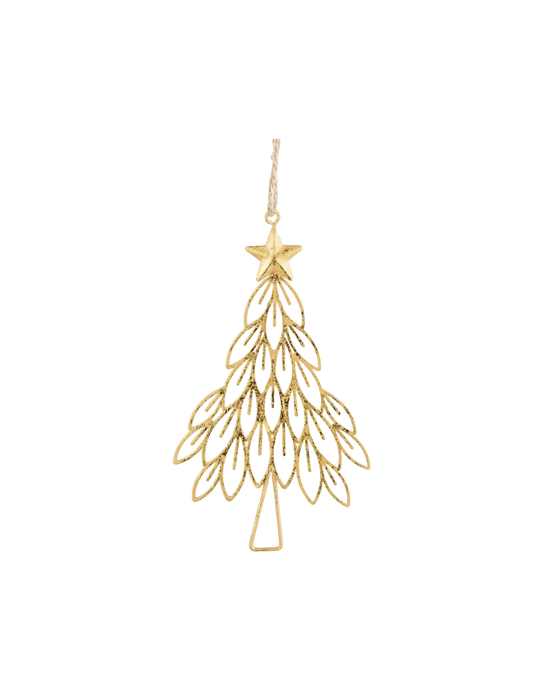 Gold Tree Outline Ornament