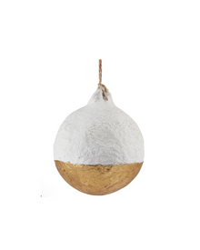  Gold Dipped Paper Mache Ornament