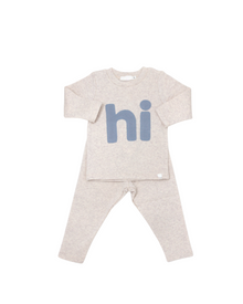  "Hi" Set - Light Blue/Beige