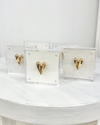 Gold Heart Acrylic Art Blocks