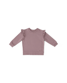  Terry Sweatshirt Ruffle - Rose