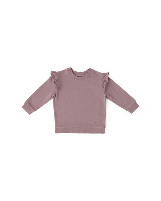 Terry Sweatshirt Ruffle - Rose