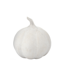  White Paper Mache Pumpkin - Medium