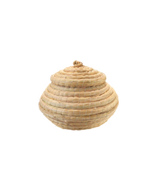  Straw Round Lidded Basket