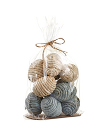  Blue & Ivory Rattan Eggs