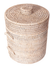 Rattan Ice Bucket with Tongs - Small