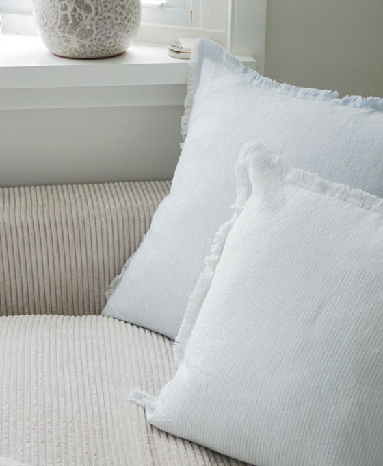 Sky Blue Linen Pillow - 3 Sizes Available