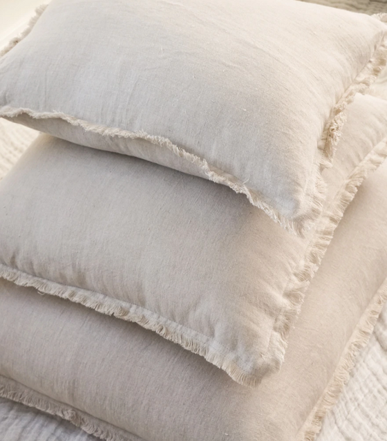 Beige Linen Pillow - 3 Sizes Available
