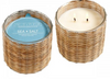 Sea Salt 2 Wick Rattan Candle