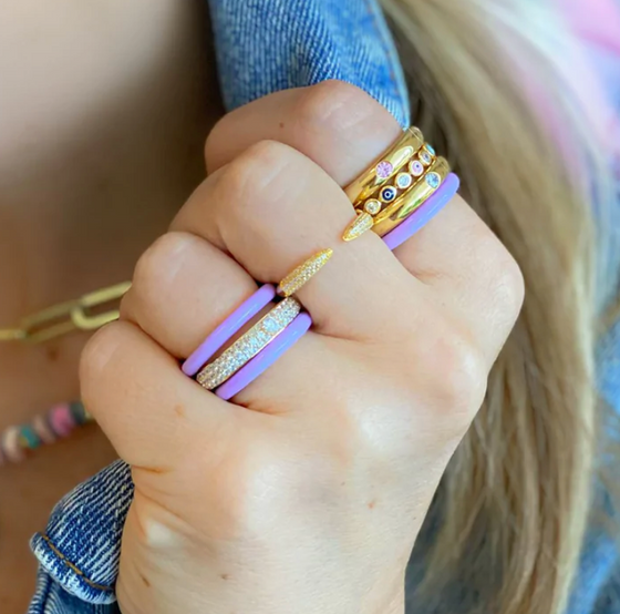 Open Claw Rhinestone Ring