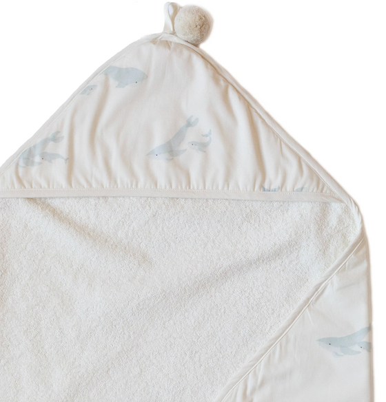 Whale Hooded Towel