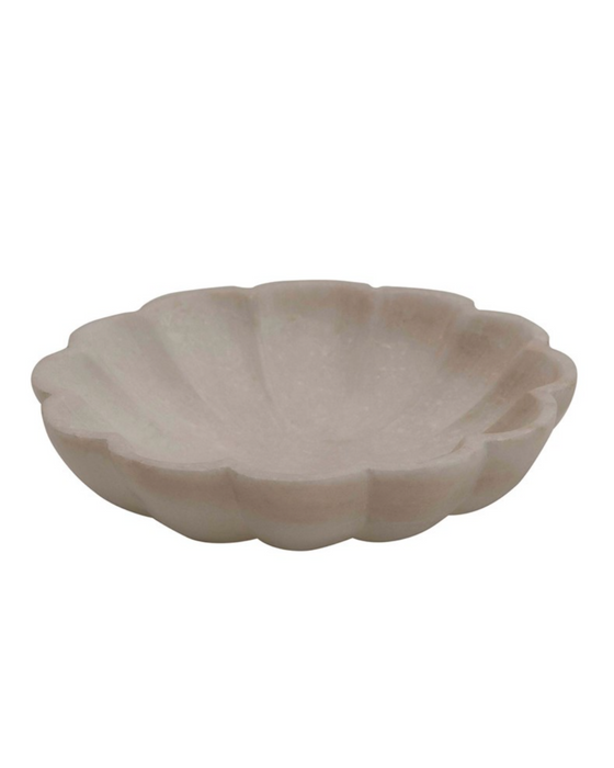 Scalloped Marble Ring Dish