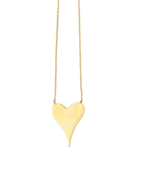 Gold Heart Necklace - Large