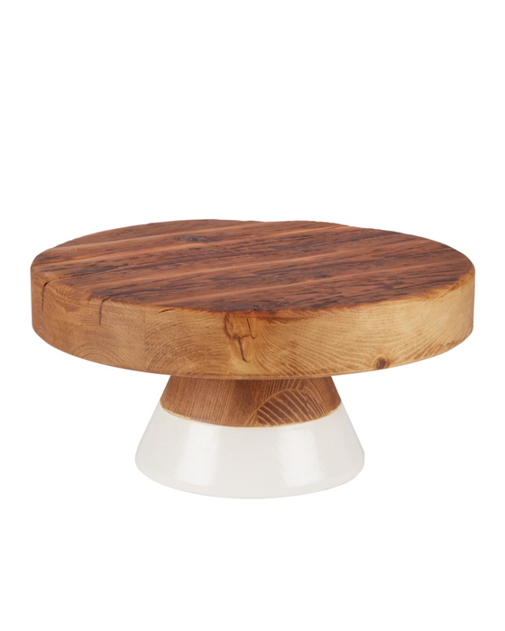 Color Block Wood Cake Stand