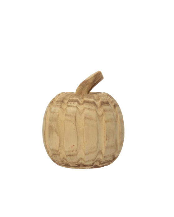Paulownia Wood Pumpkin - Small