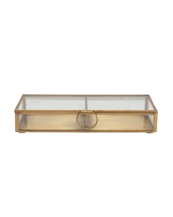 Brass Trimmed Glass Box