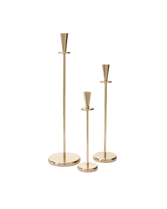 Maggie Brass Candlesticks - 3 Sizes Available
