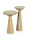 Natural Wood Nesting Side Tables