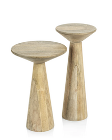  Natural Wood Nesting Side Tables